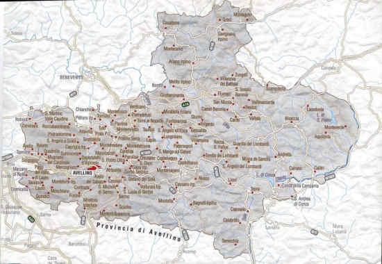 mappa Avellino