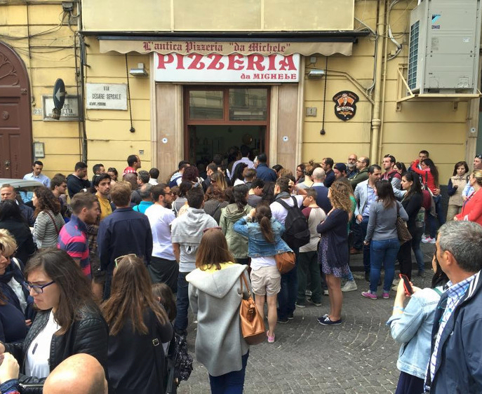 mappa alla Pizzeria da Michele di Napoli