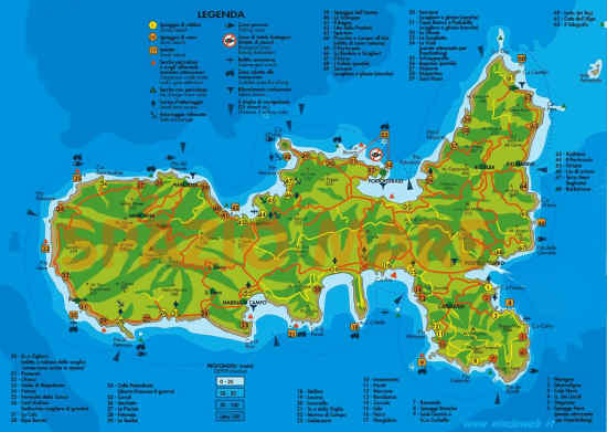 mappa  Isola d'Elba