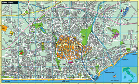 Mappa di Rimini