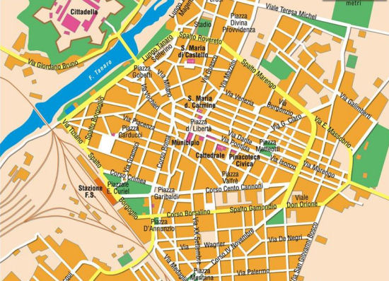 Mappa di Alessandria