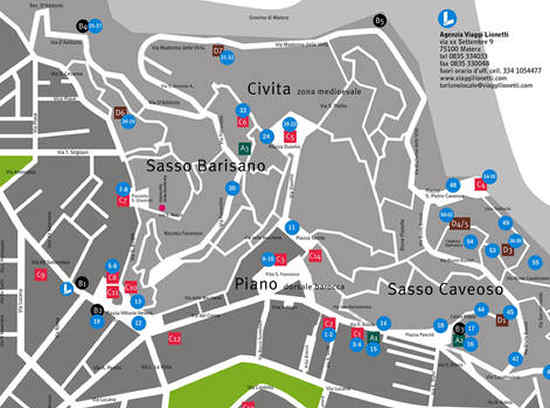 mappa Matera