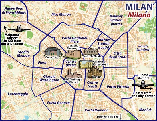 Mappa di Milano