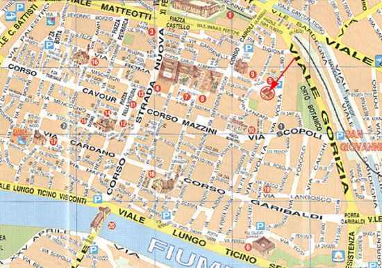 Mappa di Pavia