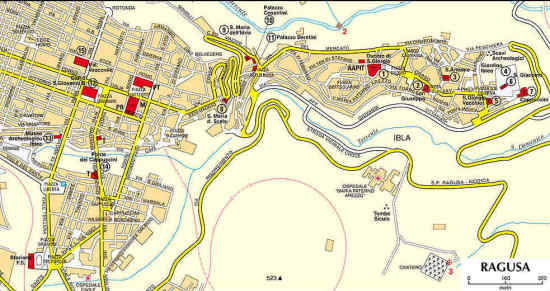 Mappa di Ragusa